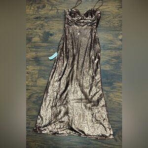 Bardot Sequin Dress‎ Bronze NWT Small